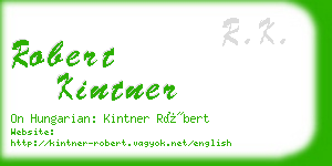 robert kintner business card